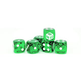 Limited - Emerald MiniWarGaming Dice Set - 7 6-Sided Dice (7D6)