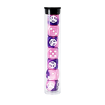 Limited - Purple Pink MiniWarGaming Dice Set - 7 6-Sided Dice (7D6)